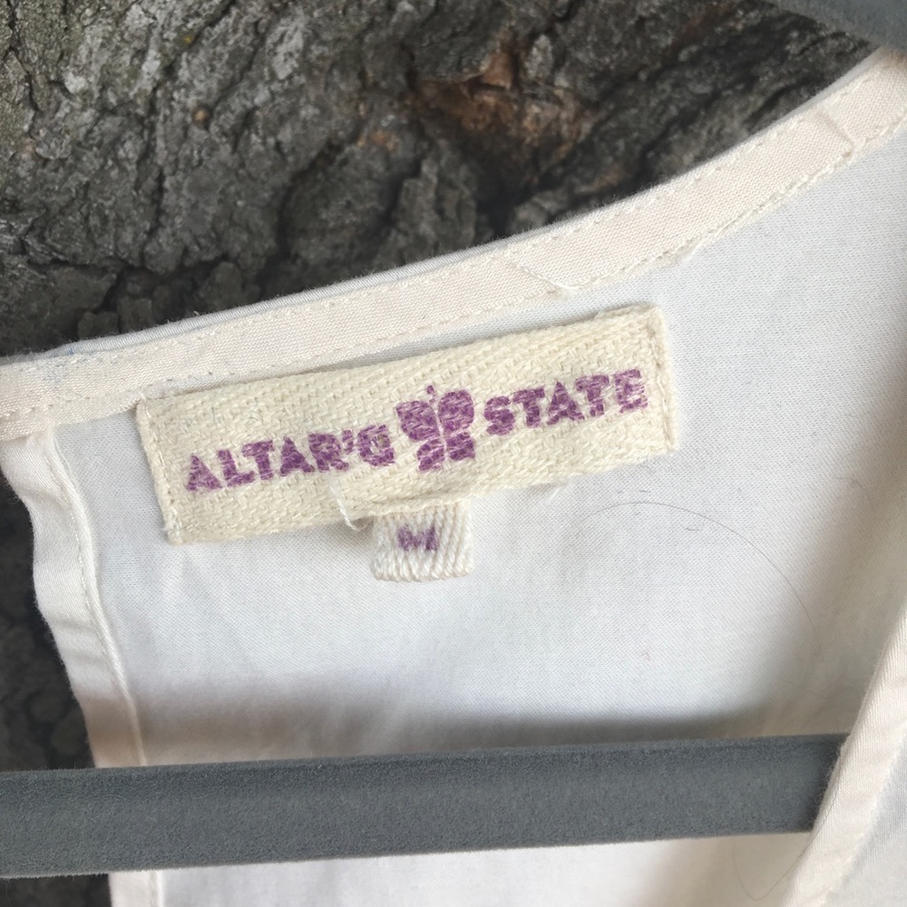 Altar’d State Cream Dress with lace trim Medium - Picture 3 of 5